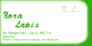 nora lapis business card